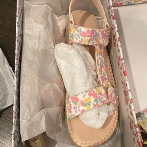 Loveshack fancy shoes, floral,